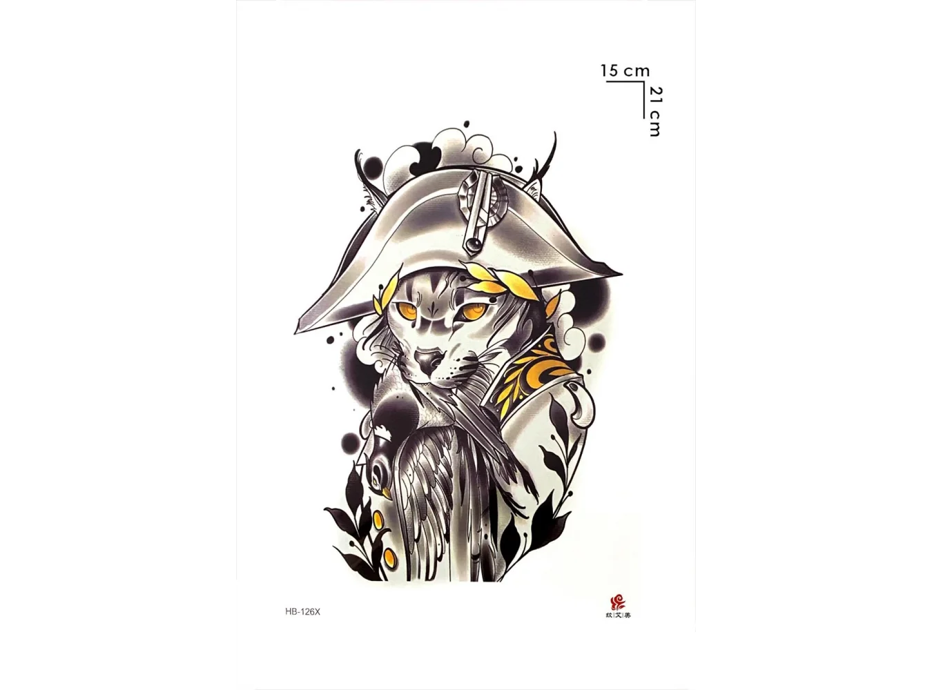 Kaptan Kedi Geçici Dövme Tattoo