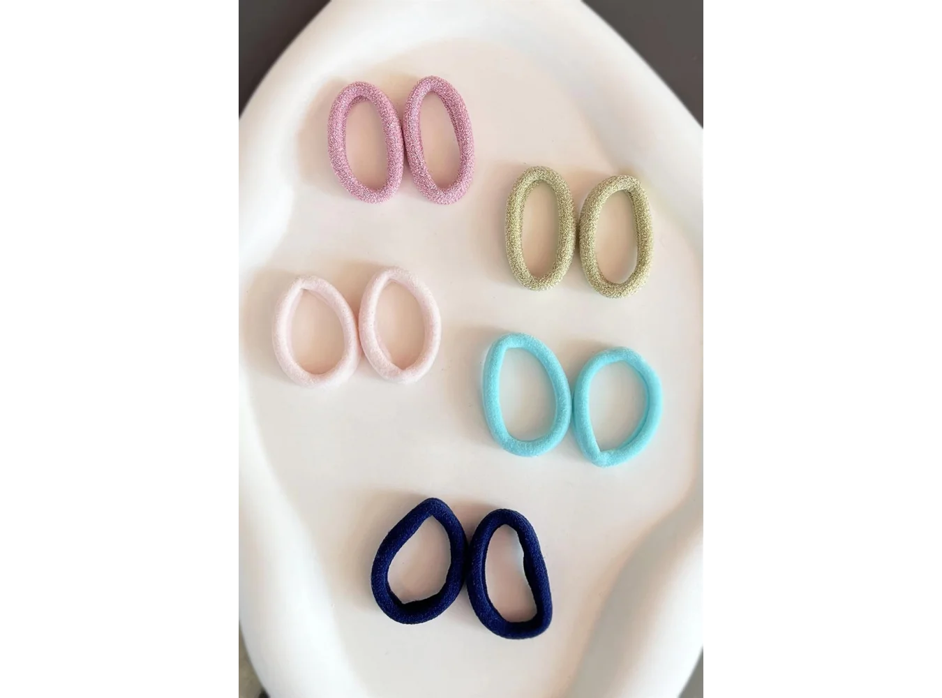 Karışık Renk 10lu Simli Havlu Lastik Toka