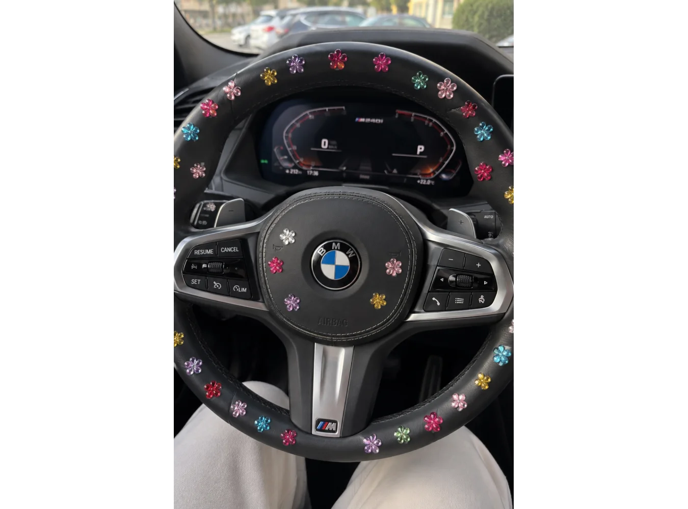 Karışık Renk Çiçek Figürlü Yapışkanlı Taş Sticker