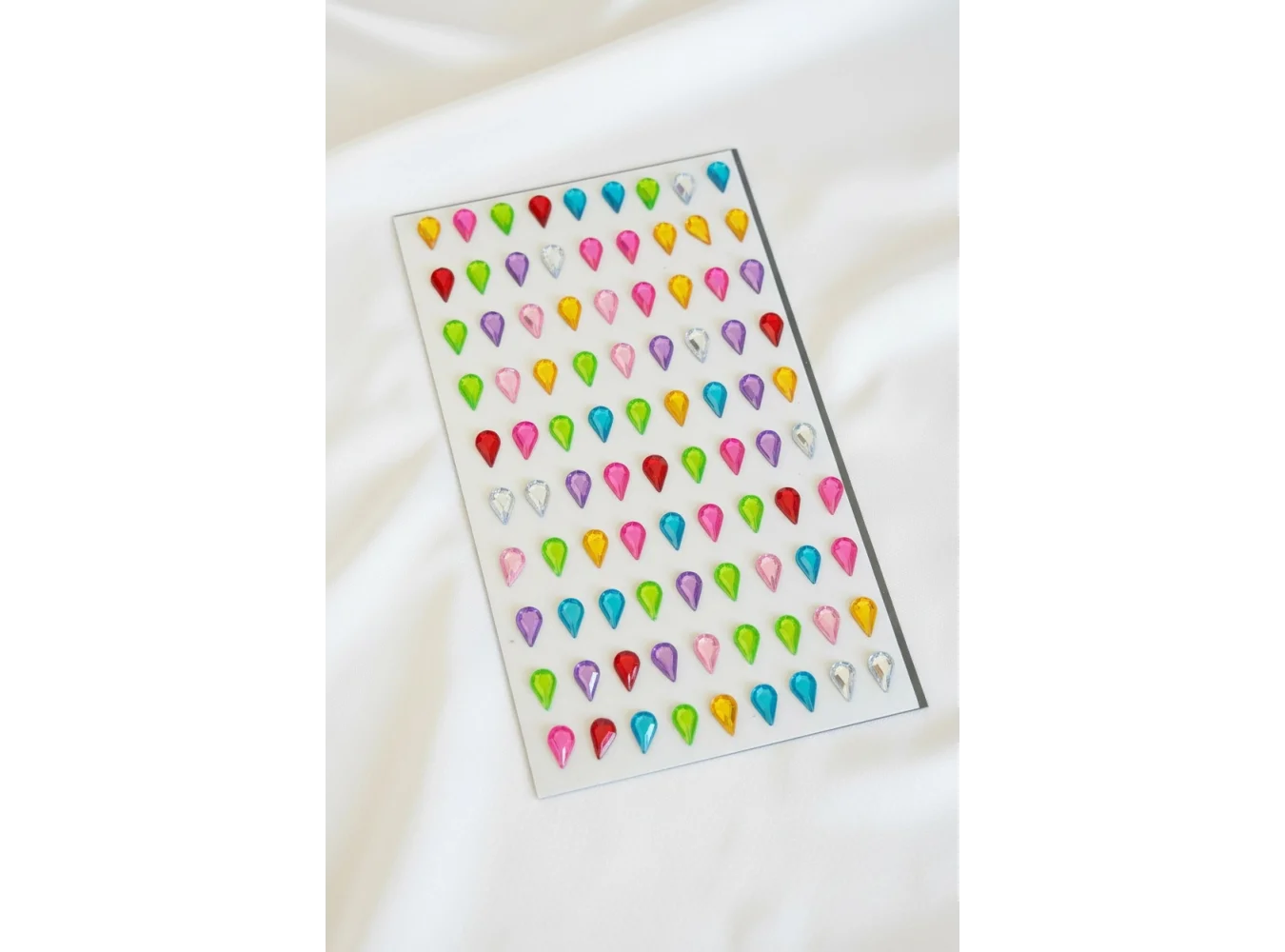 Karışık Renk Damla Figürlü Yapışkanlı Taş Sticker