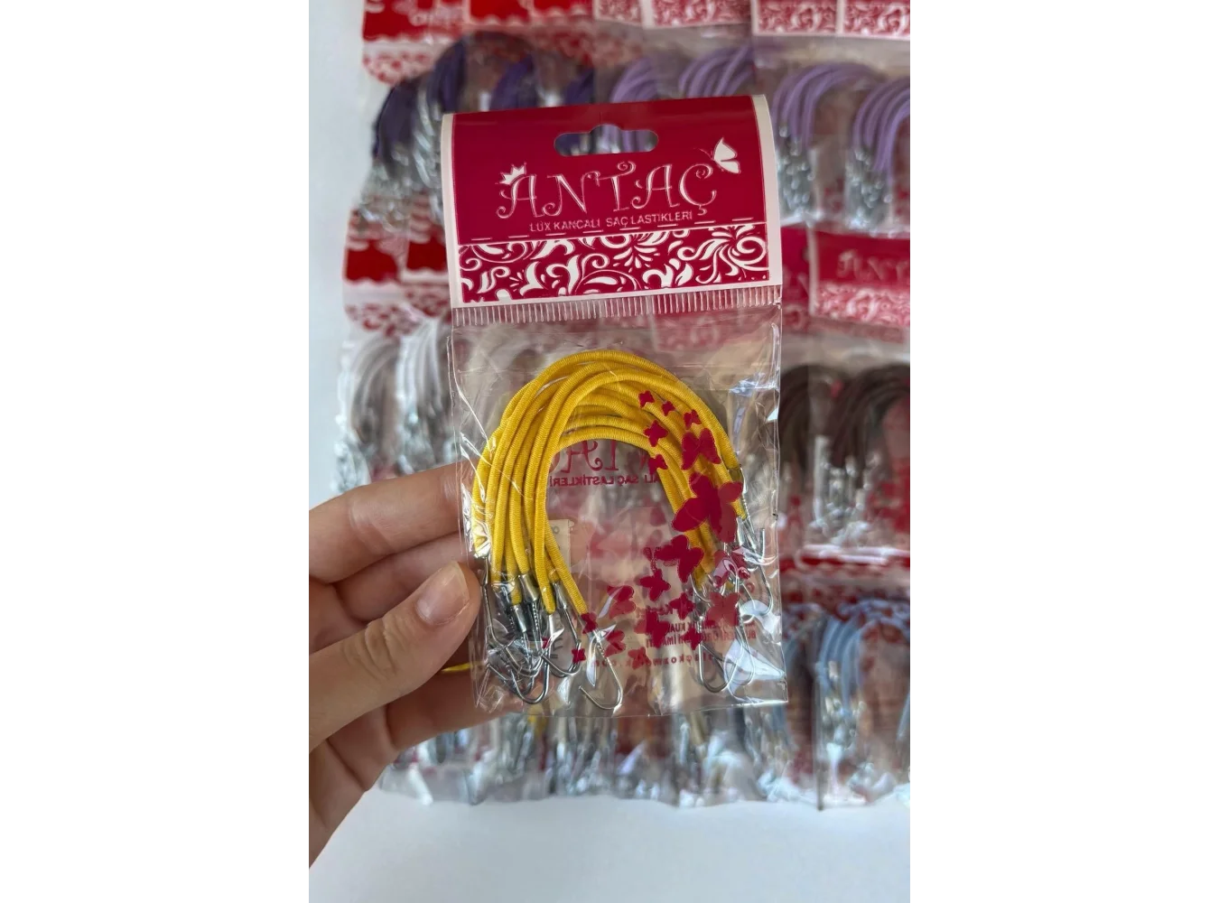 Karışık Renk Kancalı Lastik Toka Set