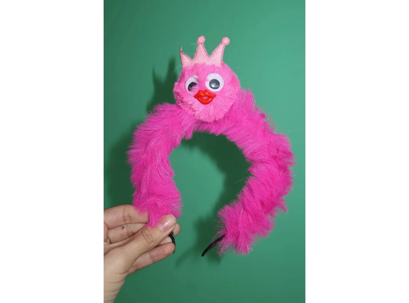 Koyu Pembe Renk Canavar Figürlü Çocuk Taç