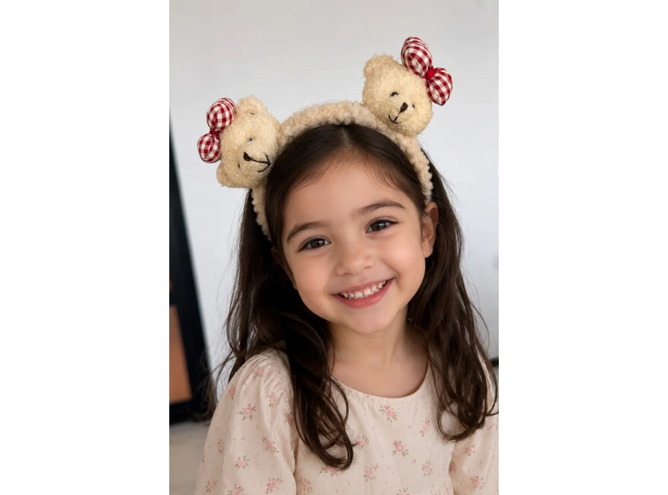 Krem Renk Ayıcık Figürlü Peluş Taç