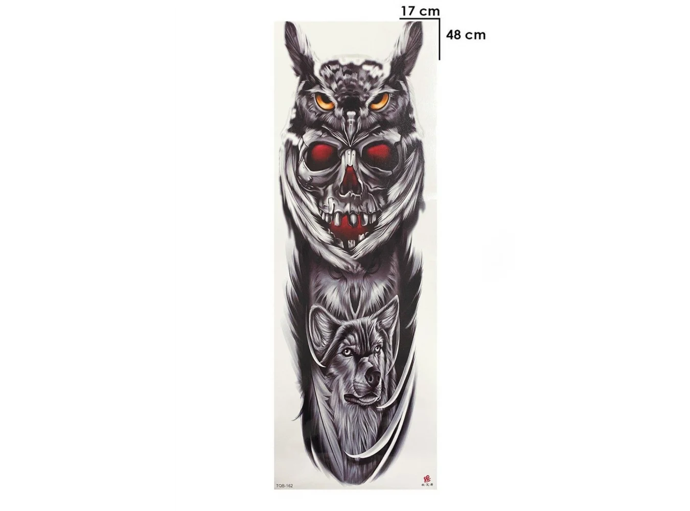 Kurukafa ve Baykuş Modelli Kol Dövme Tattoo