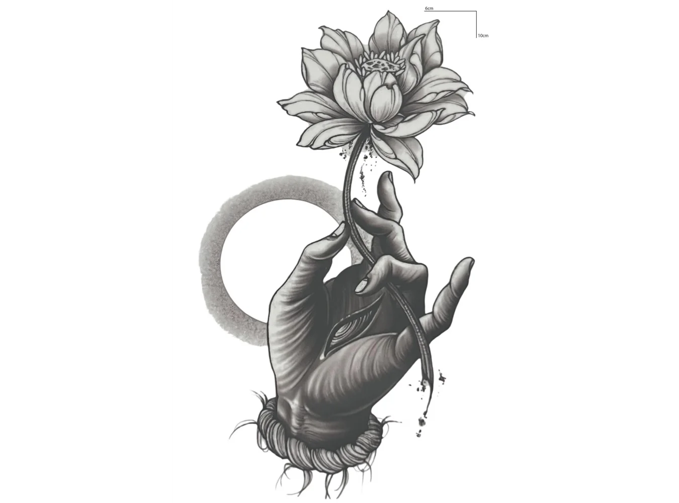 Lotus Figürlü Mini Dövme Tattoo