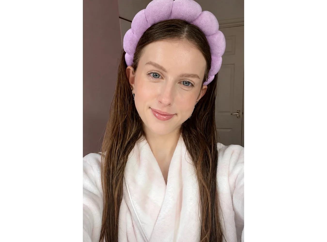 Mor Renk Spa Havlu Taç