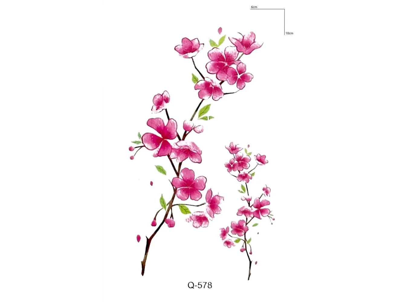 Pembe Çiçek Mini Geçici Dövme Tattoo
