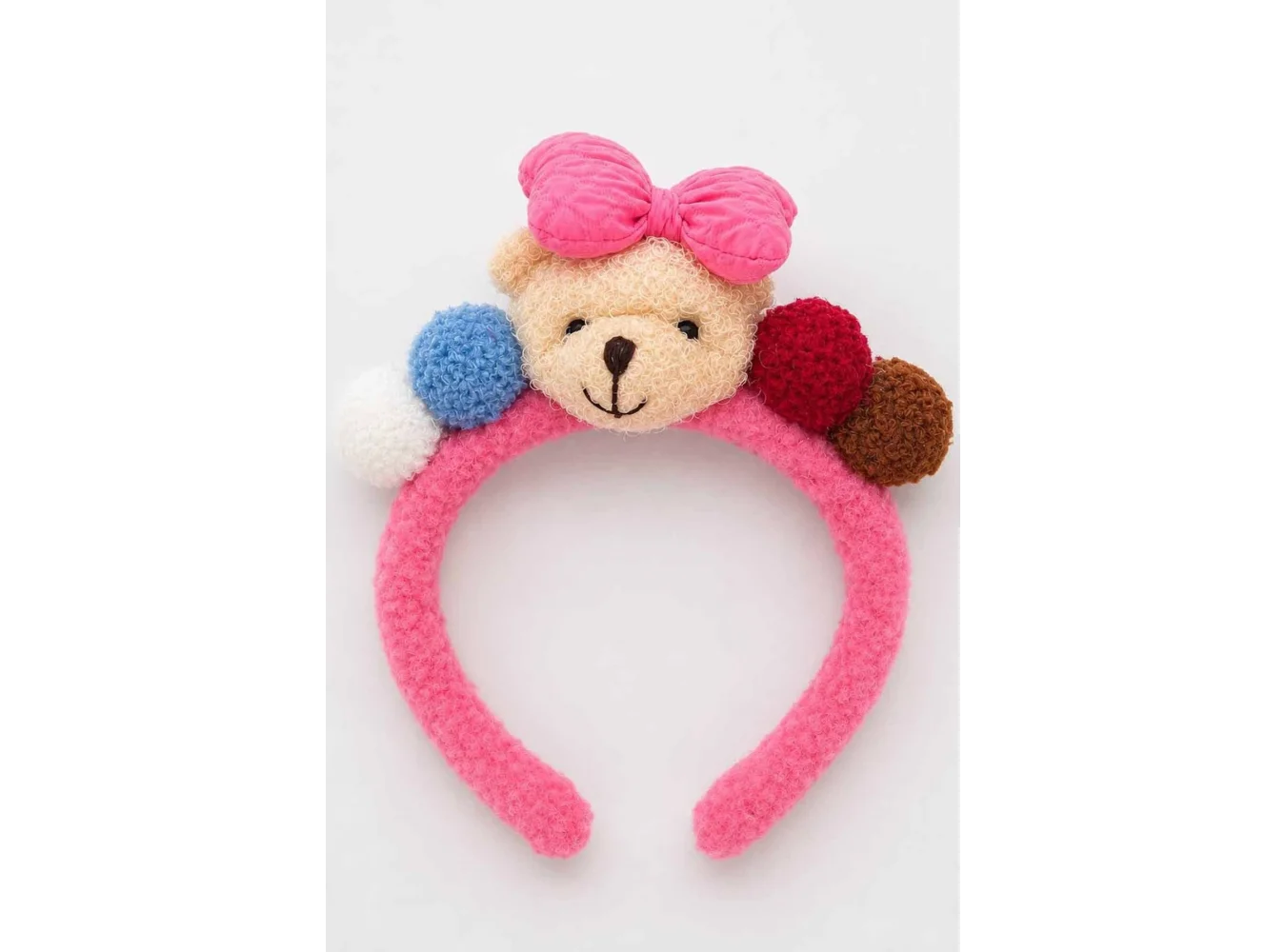 Pembe  Renk Ayıcık Figürlü Peluş Taç