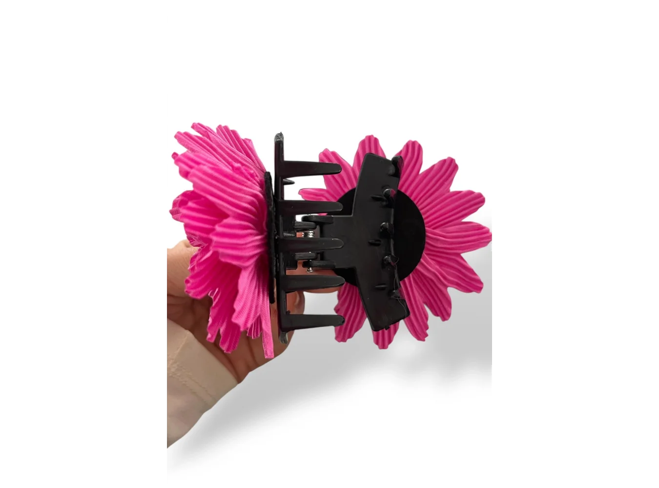 Pembe Renk Çiçek Figürlü Mandal Toka