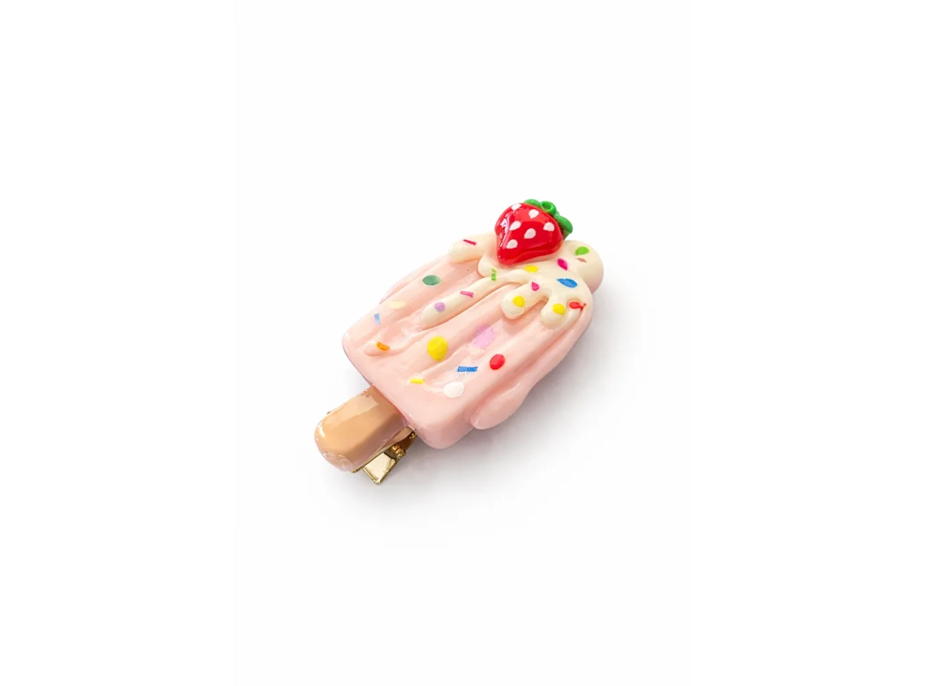 Pembe Renk Dondurma Figürlü Yan Toka