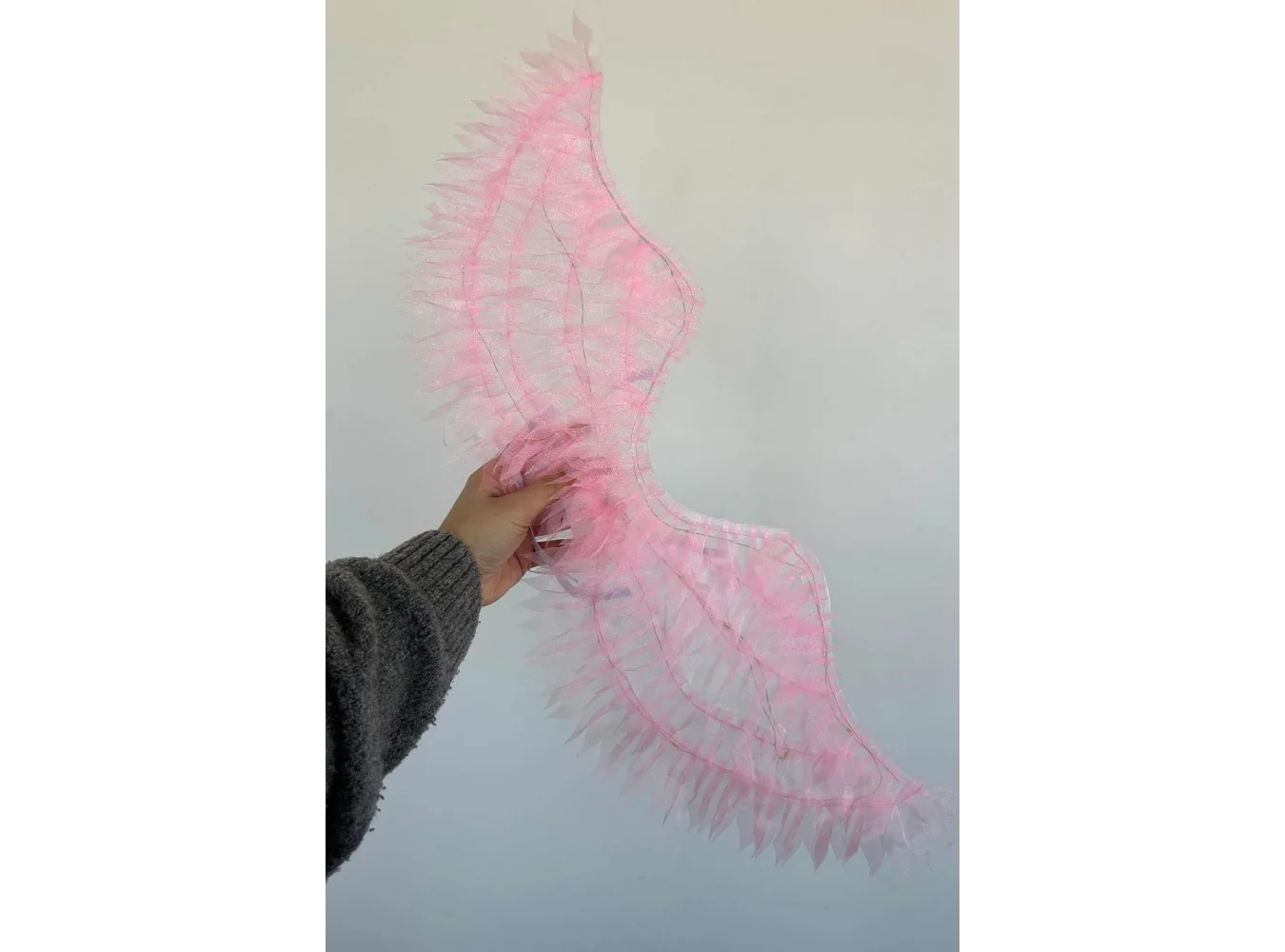 Pembe Renk Işıklı Melek Kanadı