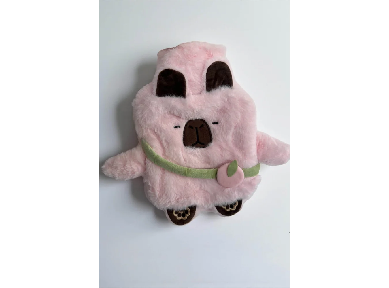 Pembe Renk Kapibara Figürlü Peluş Sıcak Su Torbası