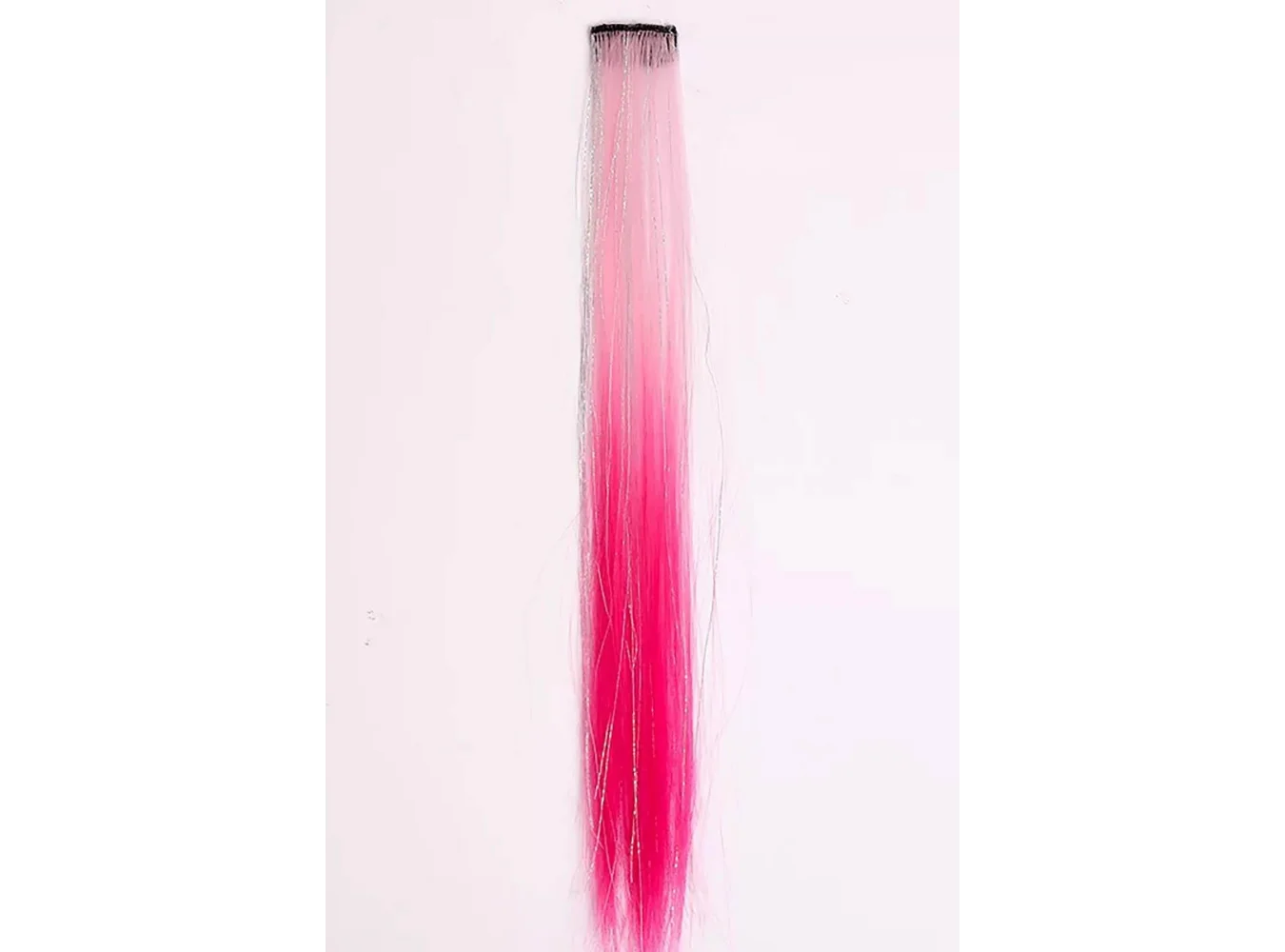 Pembe Renk Simli Yan Postiş (50cm)