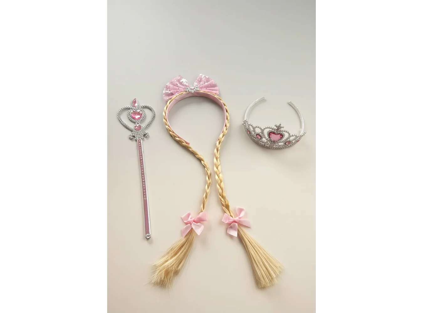 Pembe Renk Taç/Asa Set