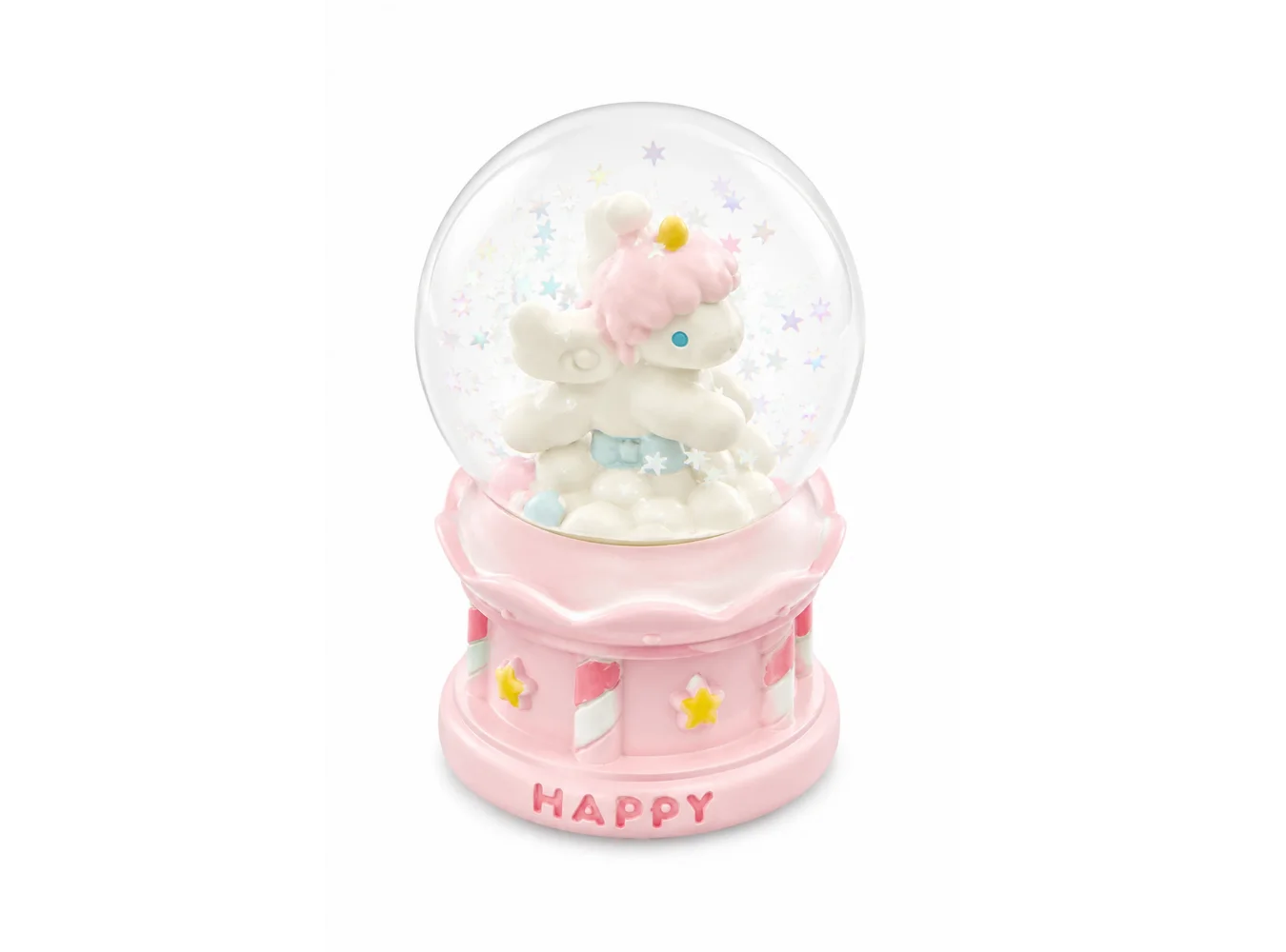 Pembe Renk Unicorn Işıklı Mini Kar Küresi