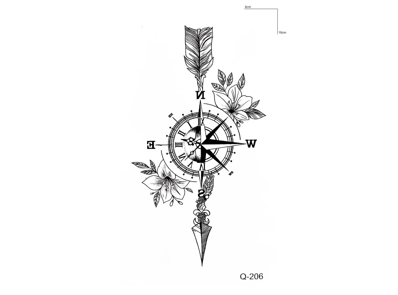 Pusula Mini Geçici Dövme Tattoo