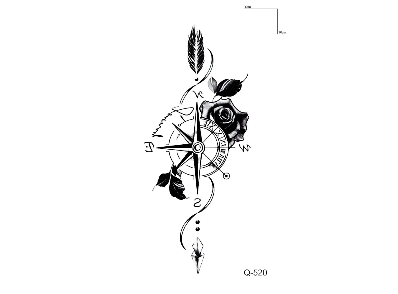 Pusula Mini Geçici Dövme Tattoo