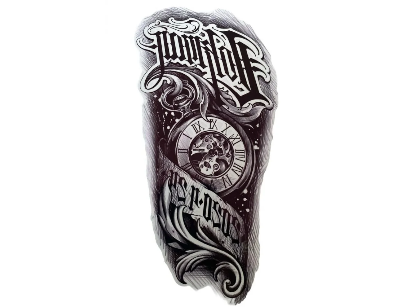 Saat Figürlü Geçici Dövme Tattoo
