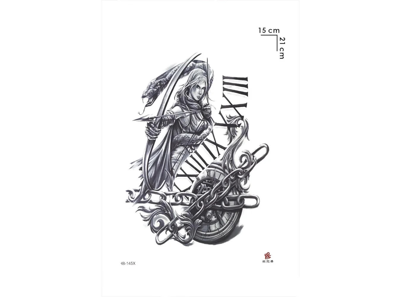 Savaşçı Geçici Dövme Tattoo