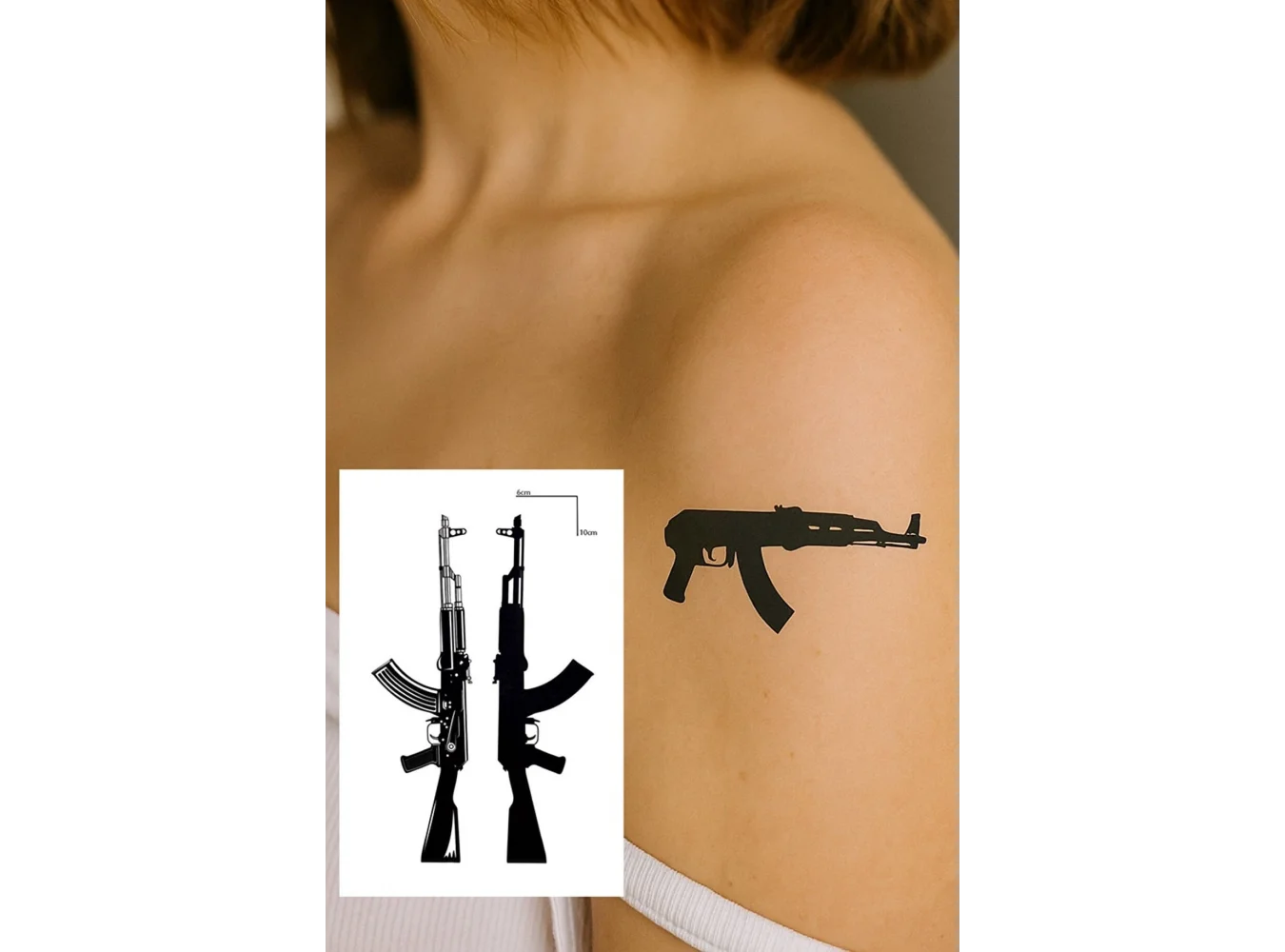 Silah Mini Geçici Dövme Tattoo