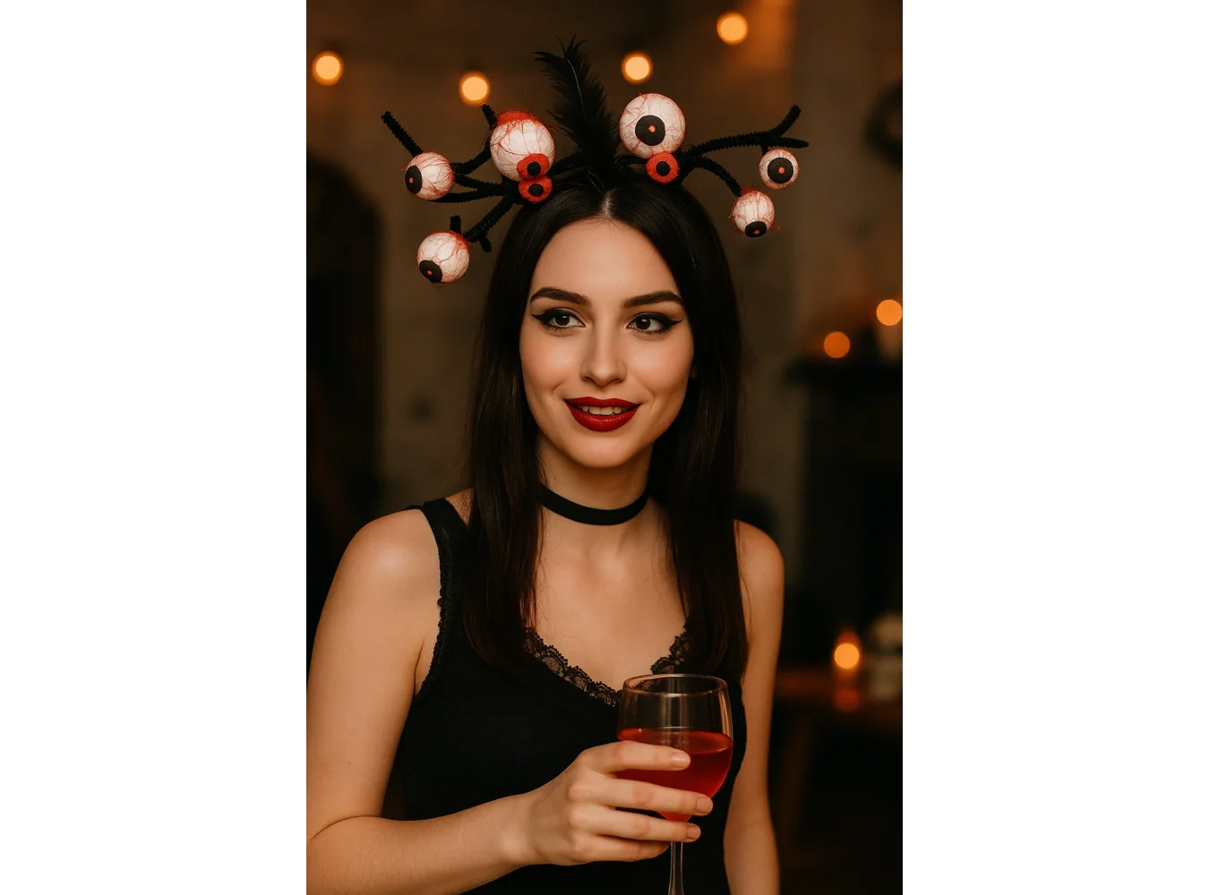 Siyah Renk Göz Figürlü Eğlenceli Taç