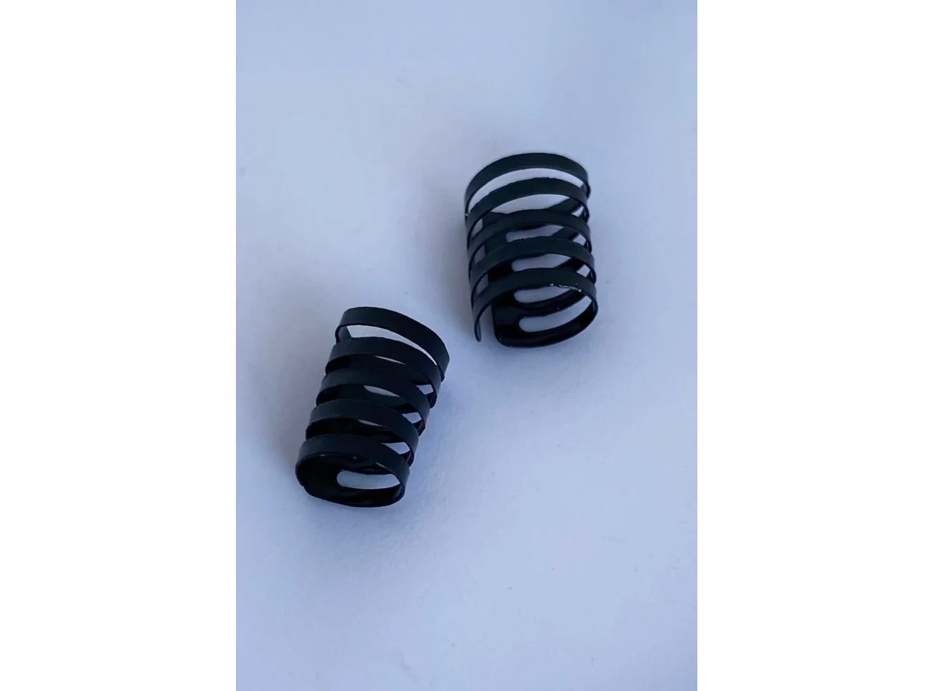 Siyah Renk Sıkıştırmalı Ear Cuff Unisex Halka Küpe (Çift)