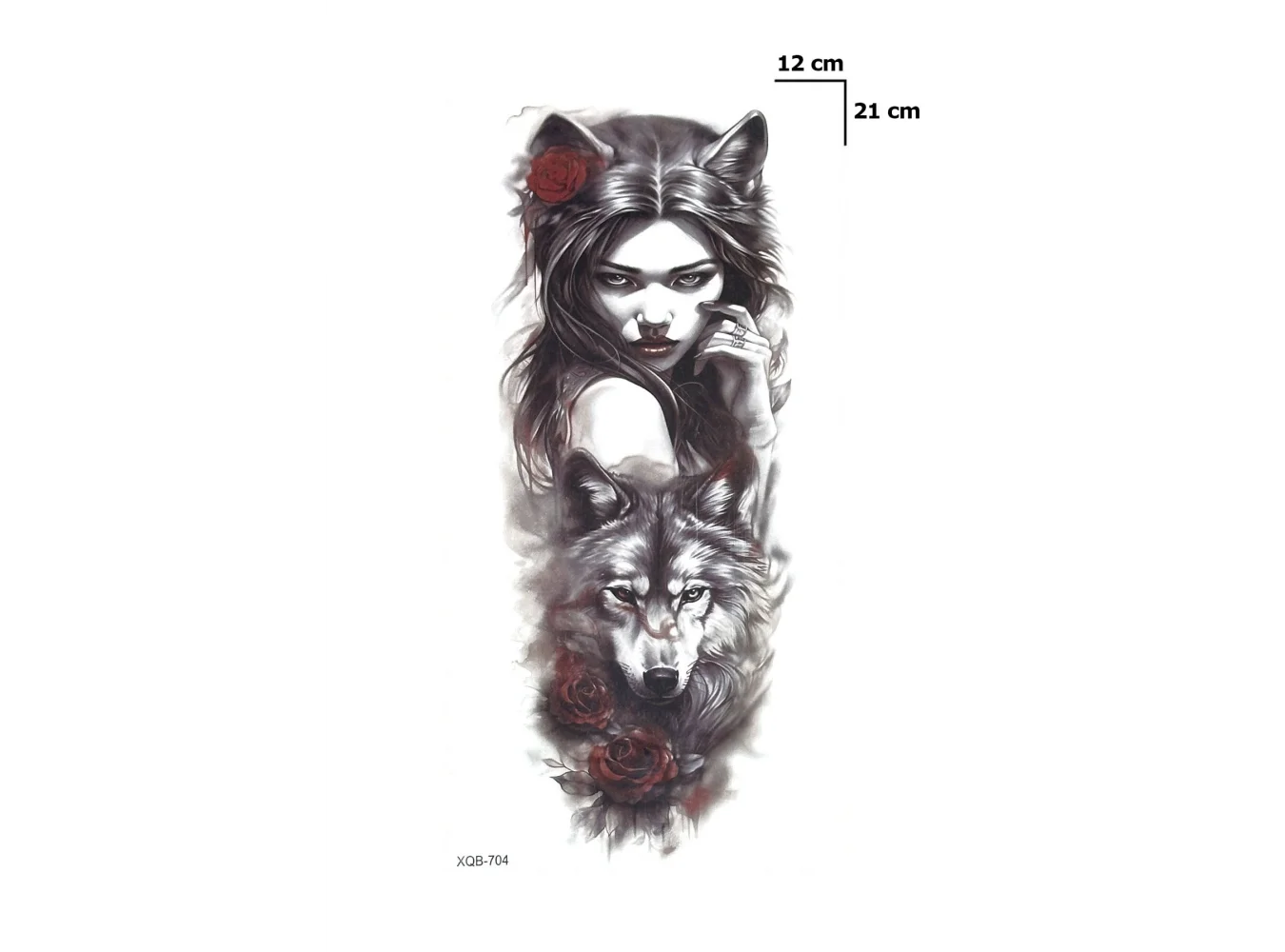 Tilki Ve Kurt Geçici Dövme Tattoo