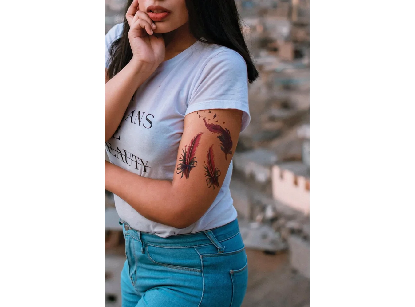 Geçici Tüy Figürlü Dövme Tattoo