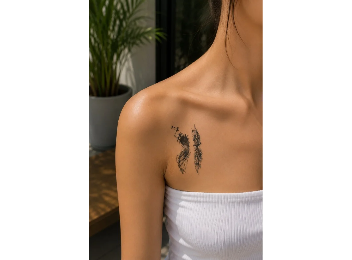 Yaprak Mini Dövme Geçici Tattoo