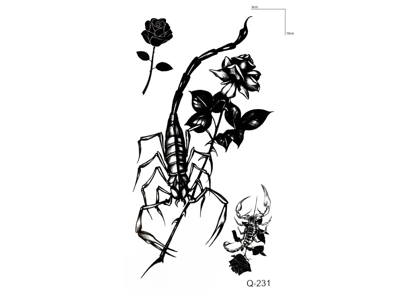 Yengeç Mini Geçici Dövme Tattoo