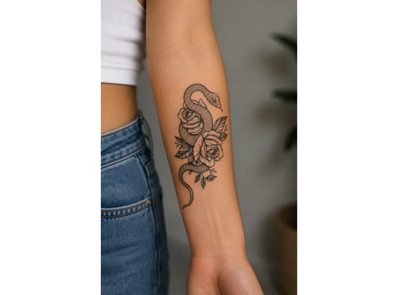 Yılan Geçici Dövme Tattoo
