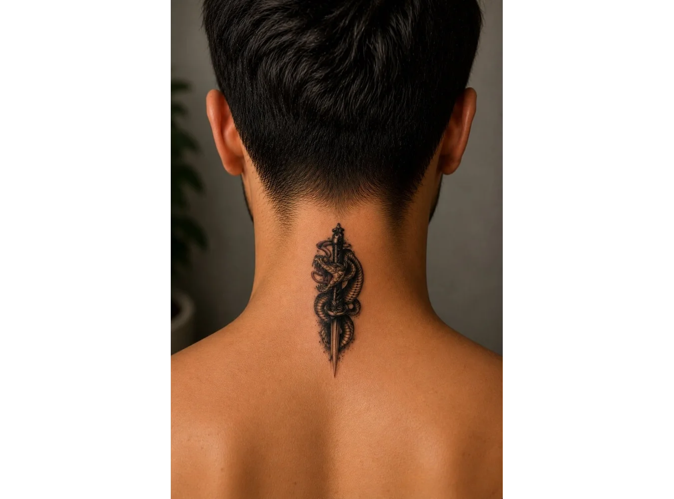 Yılan Ve Hançer Mini Geçici Dövme Tattoo