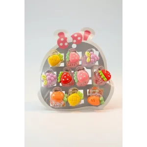 10lu Karışık Figürlü Mini Mandal Toka Set