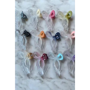 12li Karışık Renk Kurdele Figürlü Mandal Toka Set