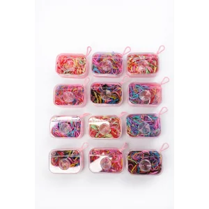 12li Karışık Renk Lastik Toka Set