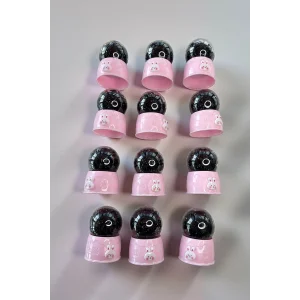 12li Siyah Renk Lastik Toka Set