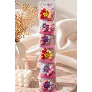 24lü Karışık Renk Yan Toka Set