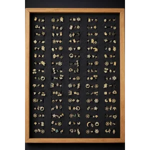 240lı  Altın Renk Karışık Figürlü Piercing Set