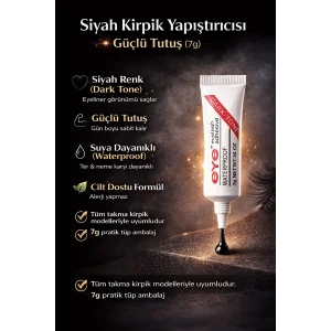 Siyah Renk Profesyonel Kirpik Yapıştırıcısı