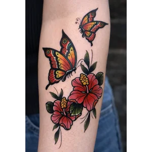 Geçici Kelebek Figürlü Mini Dövme Tattoo