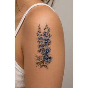 Geçici Sümbül Çiçeği Figürlü Mini Dövme Tattoo