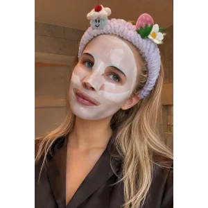 Açık Mavi  Renk Karışık Figürlü Peluş Saç Bandı