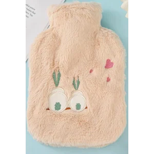 Açık Pembe Renk Tavşan Figürlü Peluş Sıcak Su Torbası