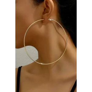Altın Renk Çelik Halka Küpe 100Mm (Çift)