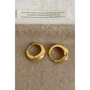 Altın Renk Mini Cm Halka Küpe (Çift)