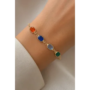 Altın Renk Taş Detaylı Bileklik