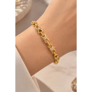 Altın Renk Taşlı Cm Bileklik