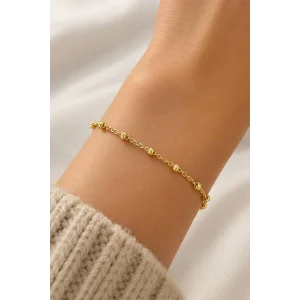 Altın Renk Top Detaylı Cm Bileklik