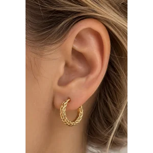 Altın Renk Xuping Halka Küpe (Çift)