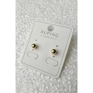 Altın Renk Xuping Top Küpe (Çift)